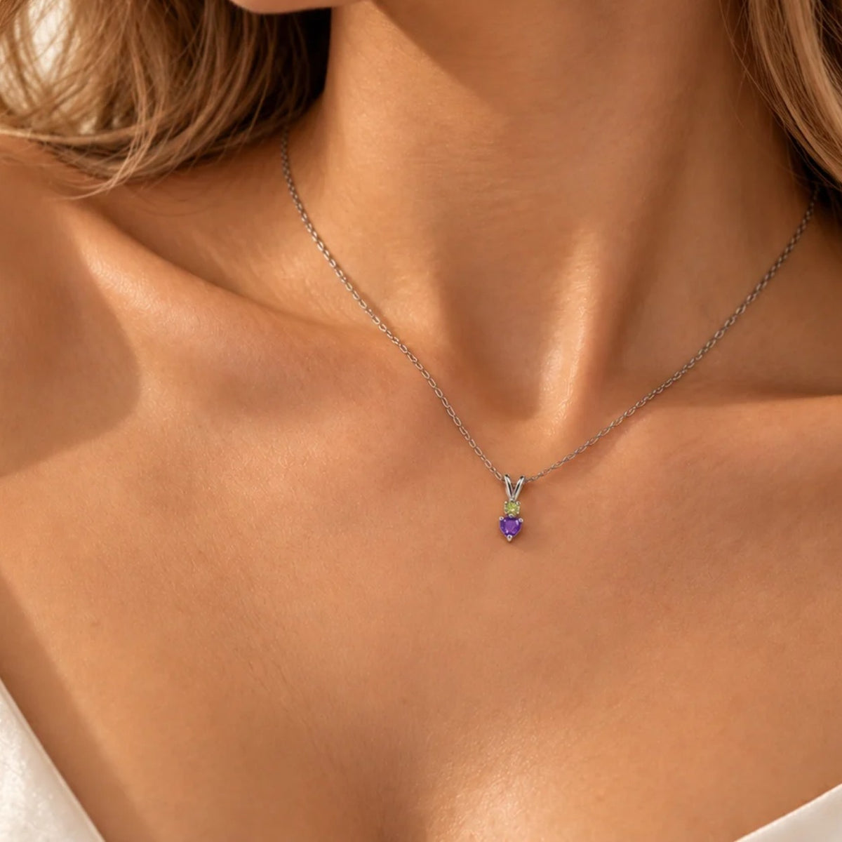 Zelora Tourmaline & Amethyst Necklace - 925 Sterling silver