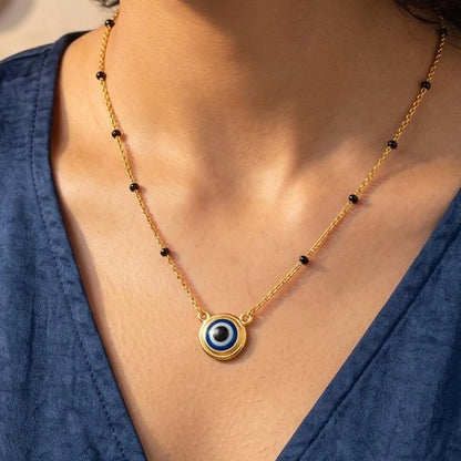 Evil Eye Mangalsutra - 18k Gold Plated Anti Tarnish jewellery