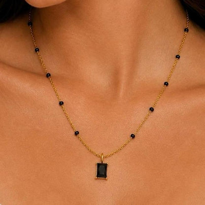Black Prism Mangalsutra - 18k Gold Plated