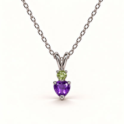 Zelora Tourmaline & Amethyst Necklace - 925 Sterling silver
