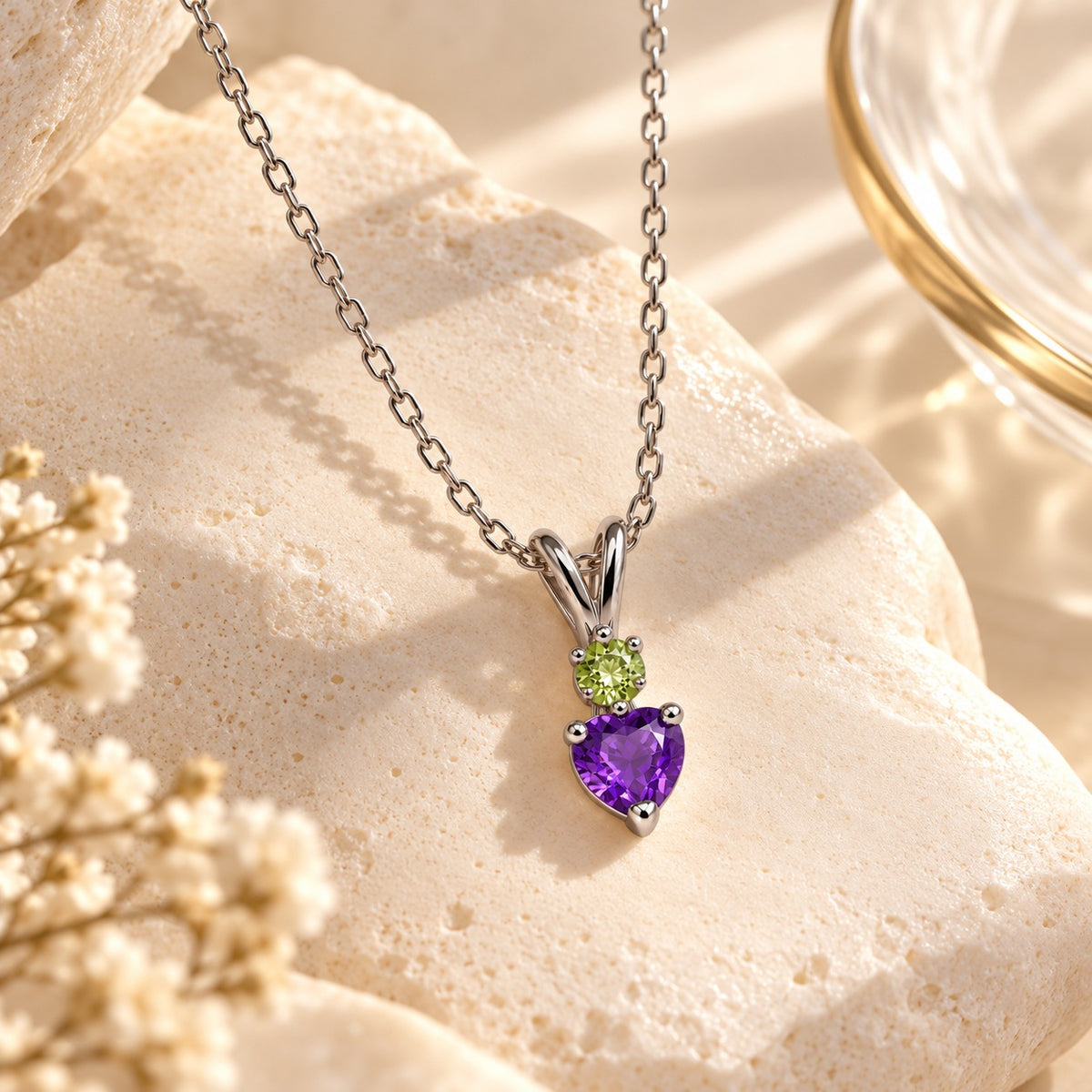 Zelora Tourmaline & Amethyst Necklace - 925 Sterling silver