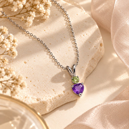 Zelora Tourmaline & Amethyst Necklace - 925 Sterling silver