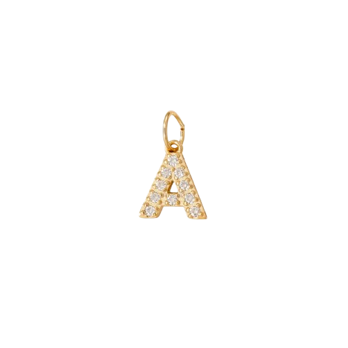 Initial A Charm – 18K Gold Plated