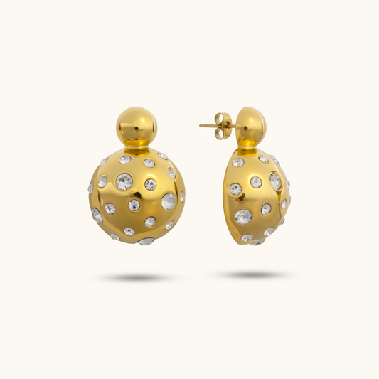 Chunky Pearl Earrings - 18K Gold Plated
