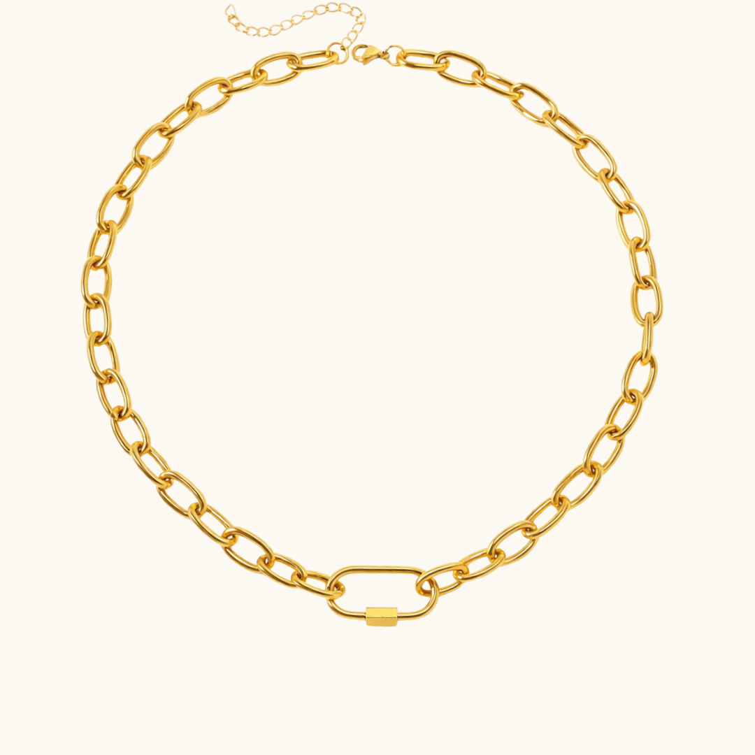 Paperclip Charm Holder Bracelet – 18K Gold Plated