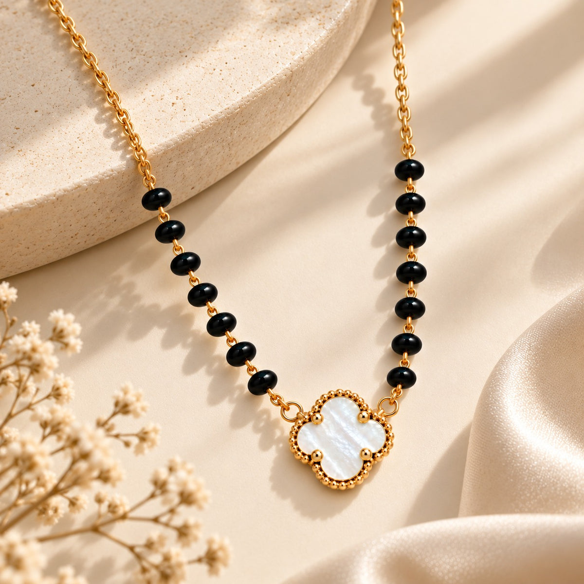 Clover Muse Mangalsutra - 18K Gold Plated