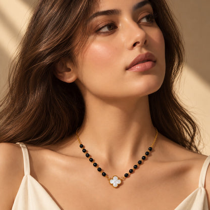 Clover Muse Mangalsutra - 18K Gold Plated