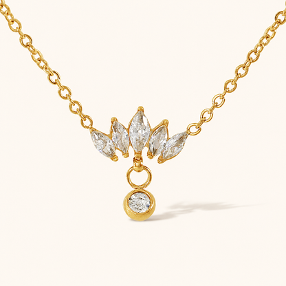 Tiara Drop Necklace - 18K Gold Plated