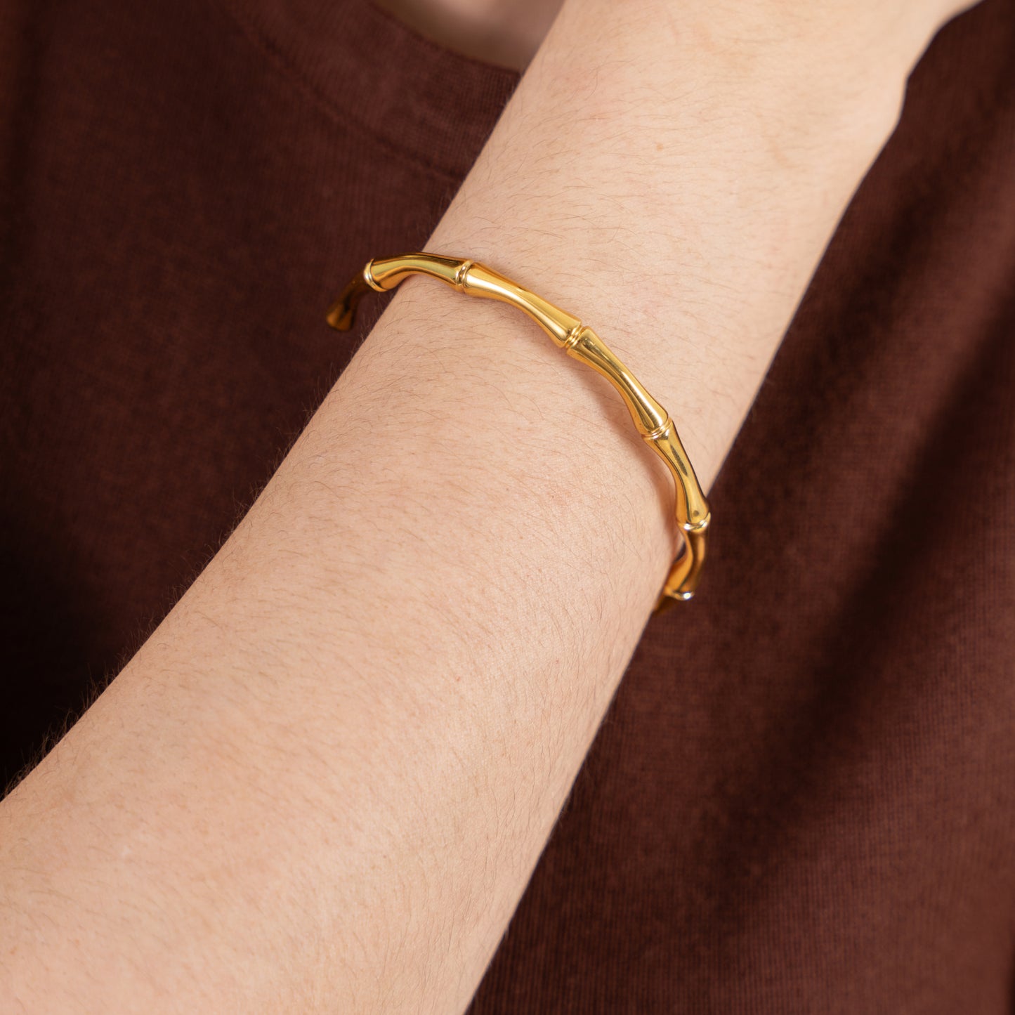 Sleek Cuff Bangle Bracelet - 18K Gold Plated