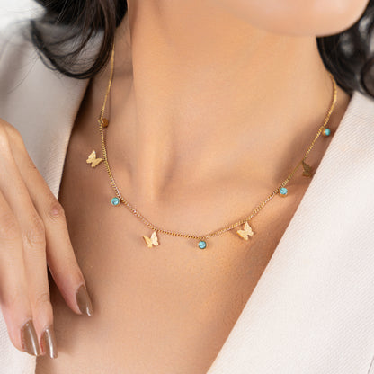 Dainty Bluko Necklace - 18K Gold Plated