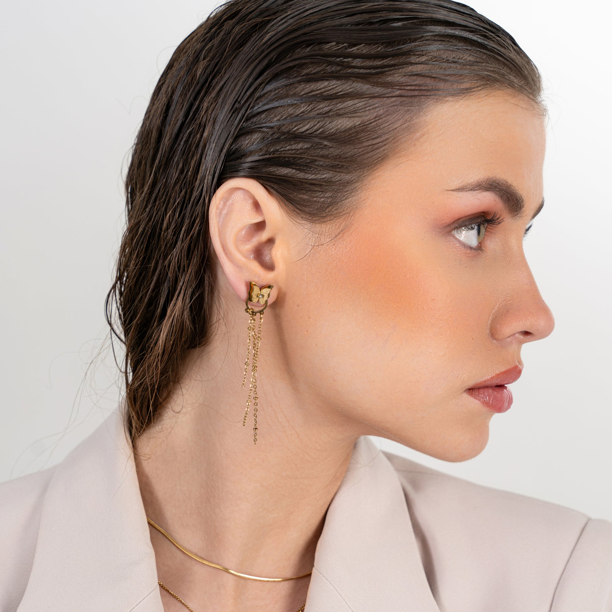 Buy Butterfly Danglers - 18K Gold Plated online jewellery
