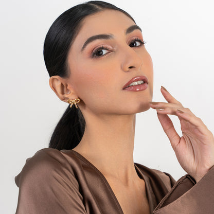 Buy Cutie Bow Earrings - 18K Gold Plated online jewellery