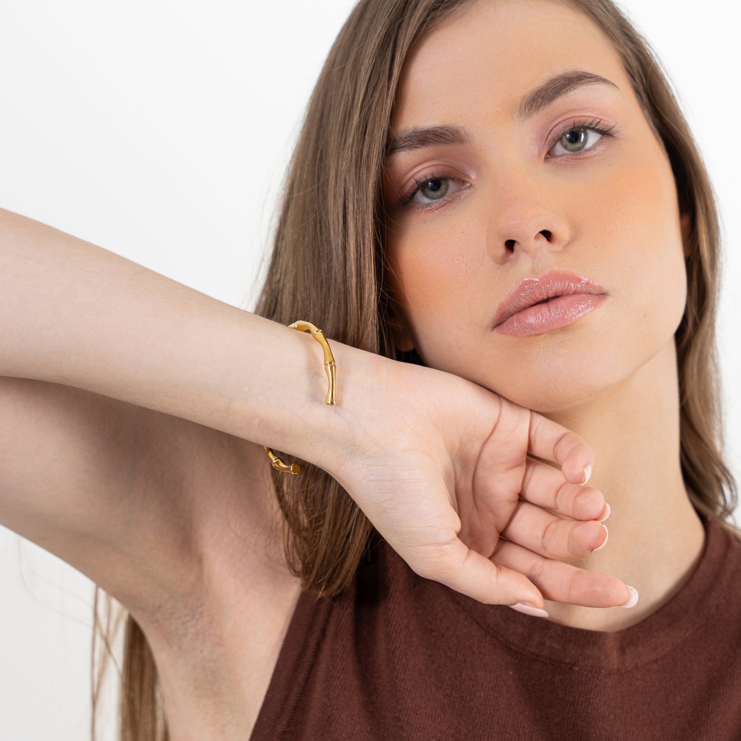Sleek Cuff Bangle Bracelet - 18K Gold Plated