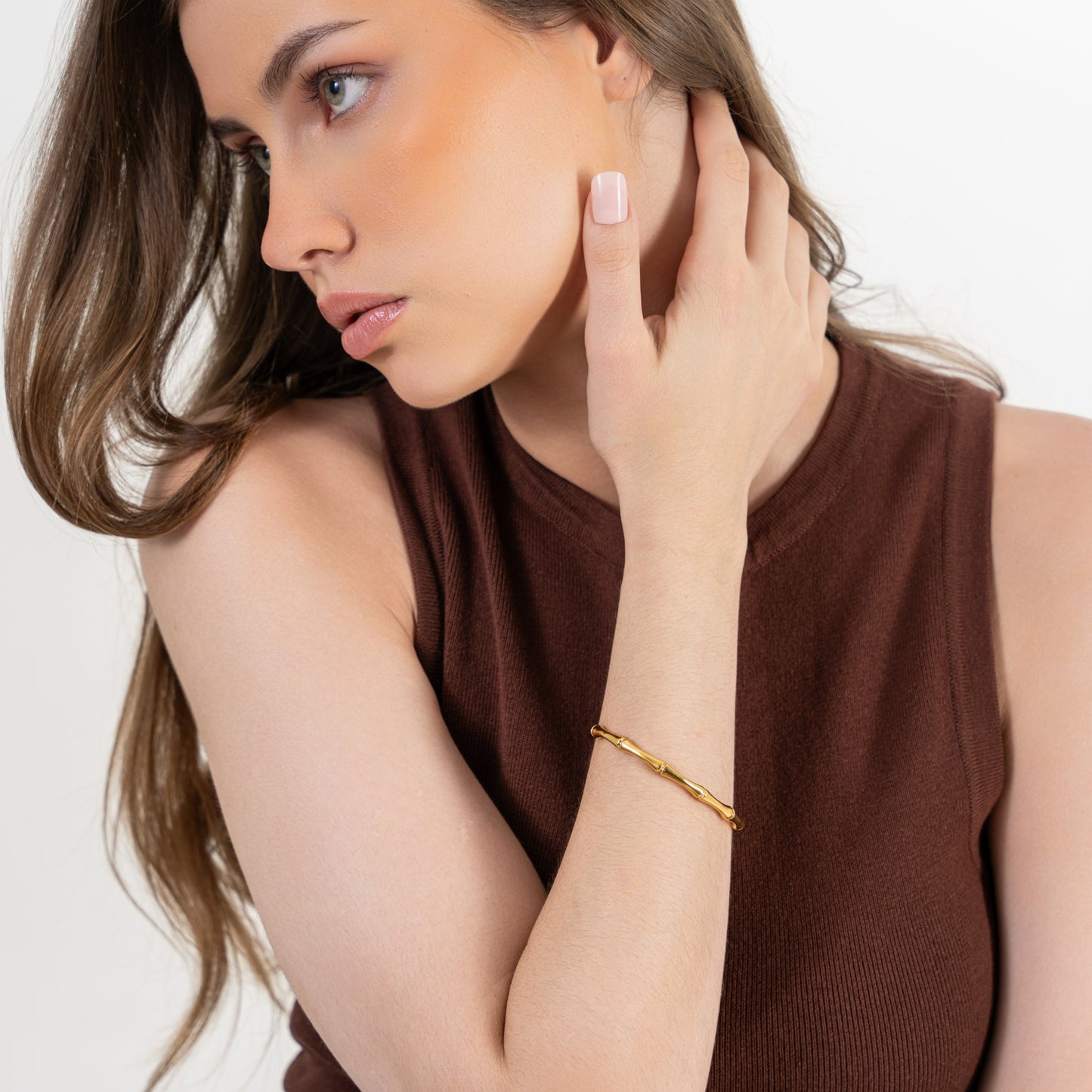 Sleek Cuff Bangle Bracelet - 18K Gold Plated