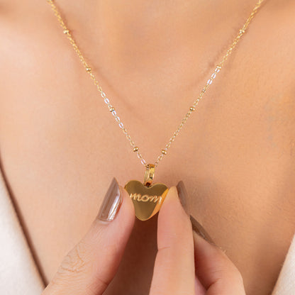 Mom Love Necklace - 18K Gold Plated