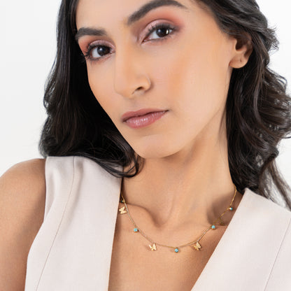 Dainty Bluko Necklace - 18K Gold Plated