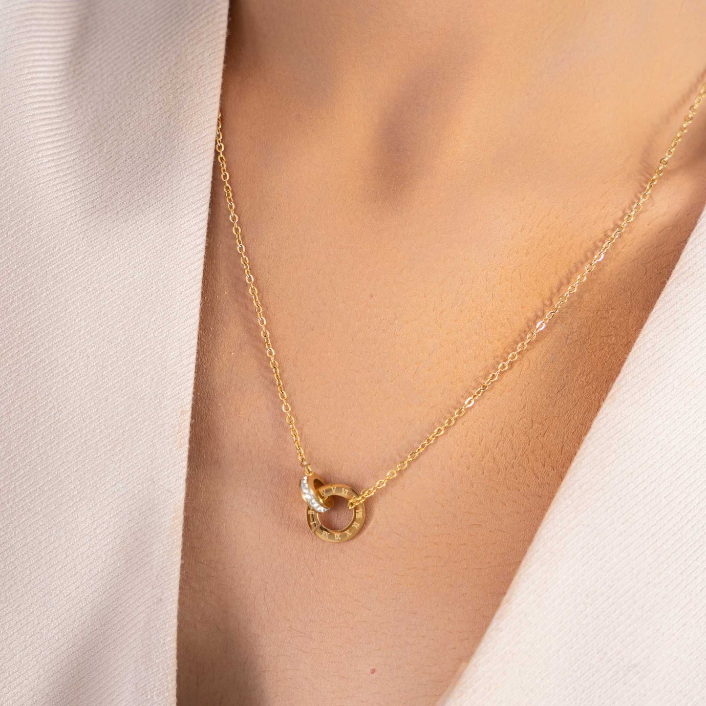 Buy Interlocked Timeless Pendant Necklace - 18K Gold Plated online jewellery