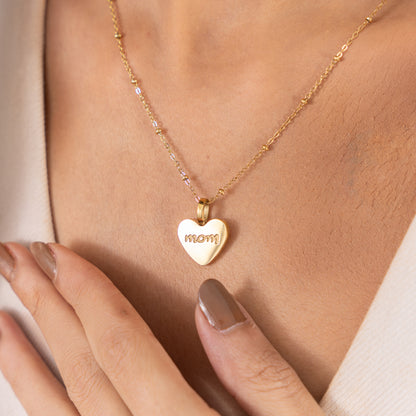 Mom Love Necklace - 18K Gold Plated