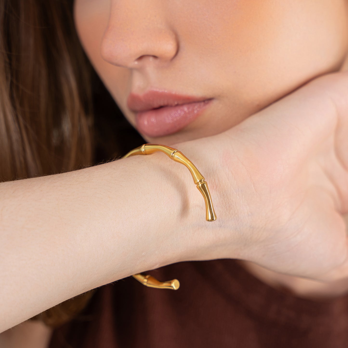 Sleek Cuff Bangle Bracelet - 18K Gold Plated