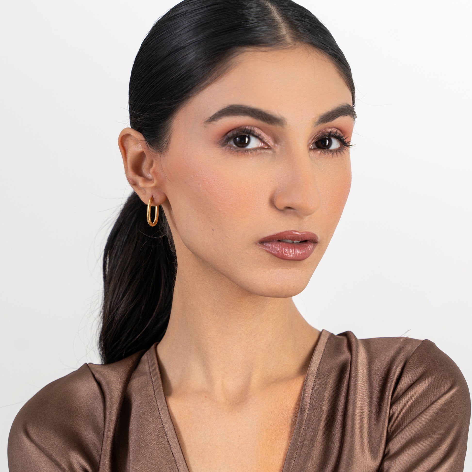 Buy Eterna Classic Hoop Earrings - 18K Gold Plated online jewellery