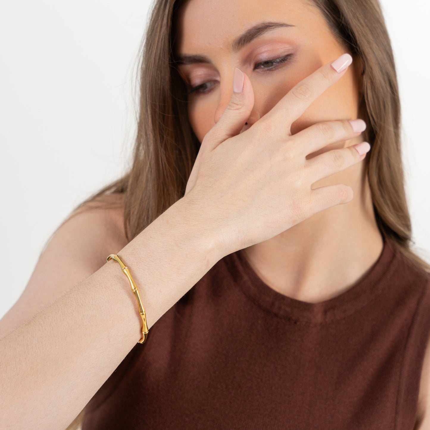 Sleek Cuff Bangle Bracelet - 18K Gold Plated