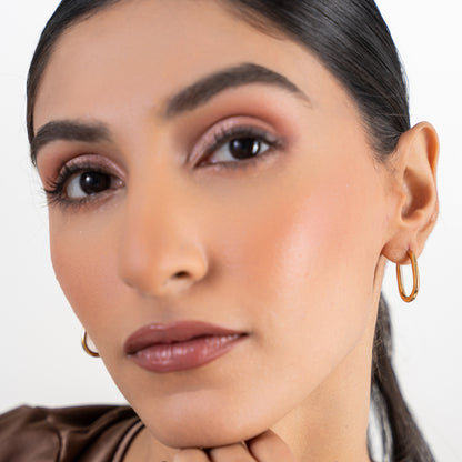 Buy Eterna Classic Hoop Earrings - 18K Gold Plated online jewellery