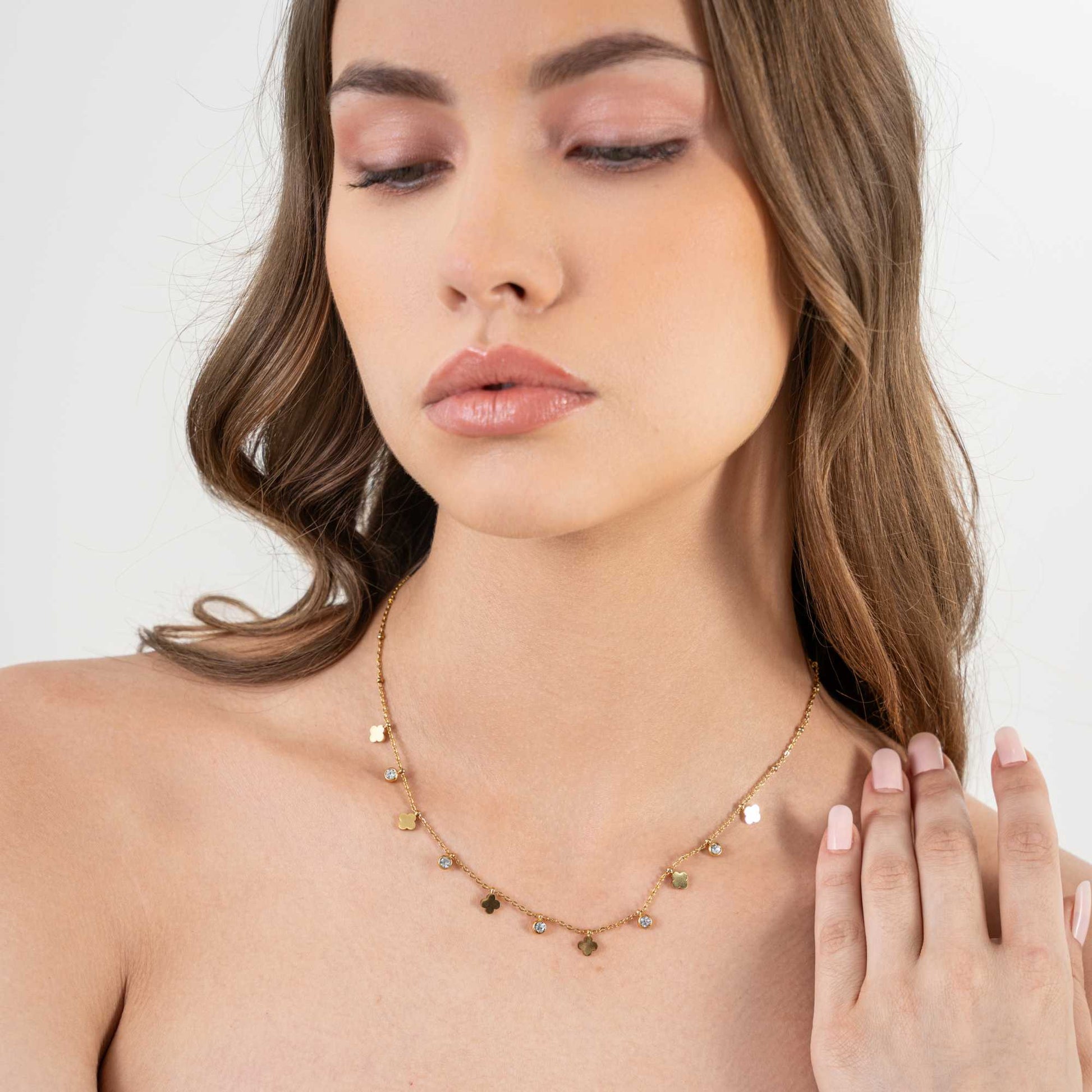 Buy Dainty Clover Necklace - 18K Gold Plated online jewellery