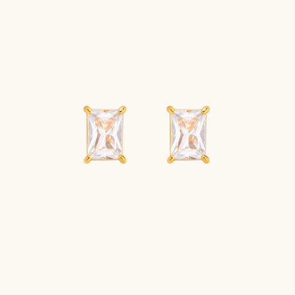 Square Studs Earrings - 18K Gold Plated
