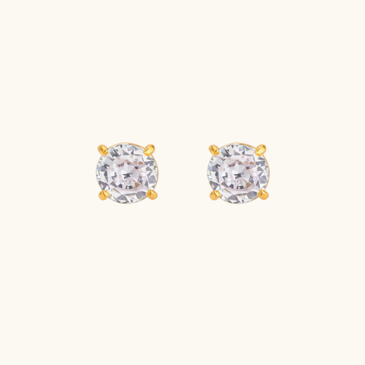 Prism Stud Earrings - 18K Gold Plated