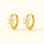 Flazo Flower Huggies Earrings - 18K Gold Plated