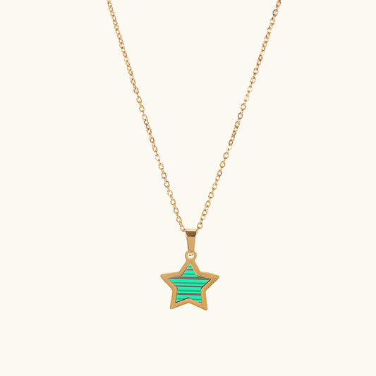 Green Star Jewelry Set for Kids - 18K Gold Plated Anti Tarnish jewellery