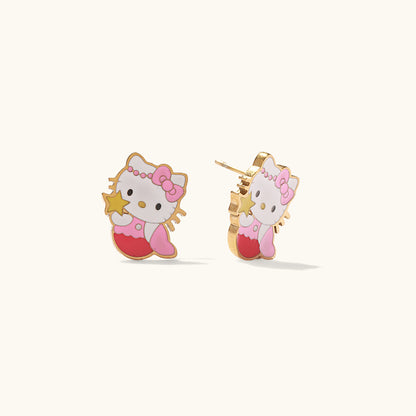 Pink Kitty Jewelry Set for Kids - 18k Gold Plated