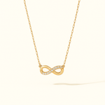 Zirconia Infinity Pendant - 18K Gold Plated