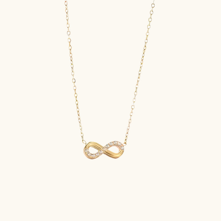 Zirconia Infinity Pendant - 18K Gold Plated