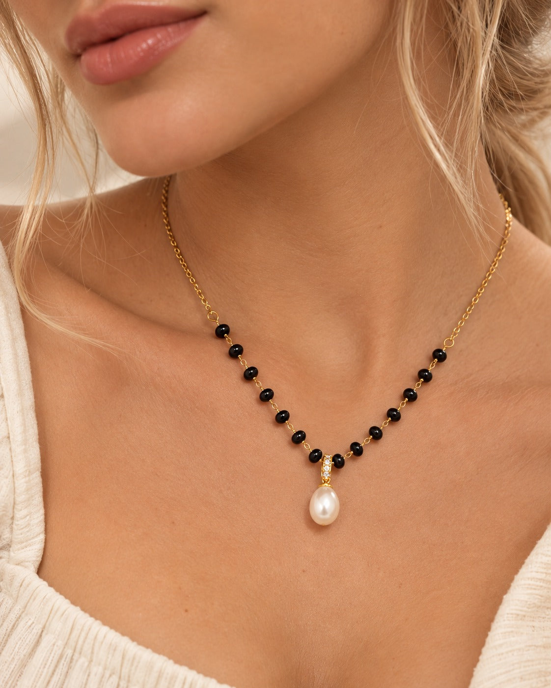 Noira Pearl Mangalsutra - 18K Gold Plated