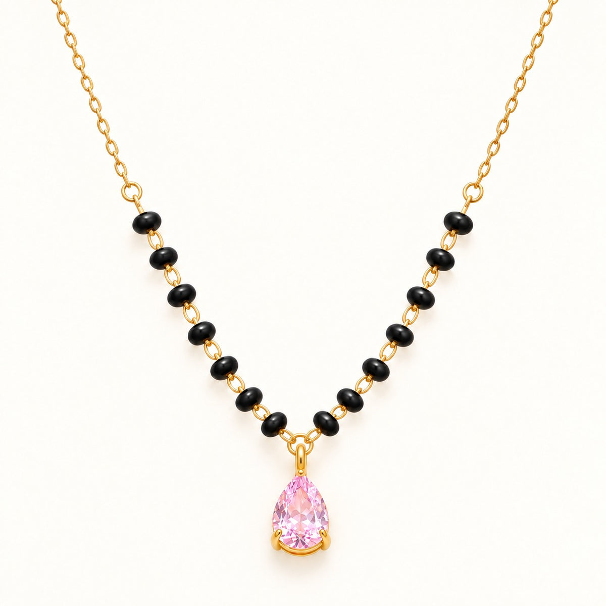 Gulnaar crystal mangalsutra - 18K Gold Plated