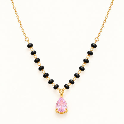 Gulnaar crystal mangalsutra - 18K Gold Plated