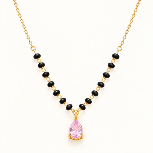 Gulnaar crystal mangalsutra - 18K Gold Plated