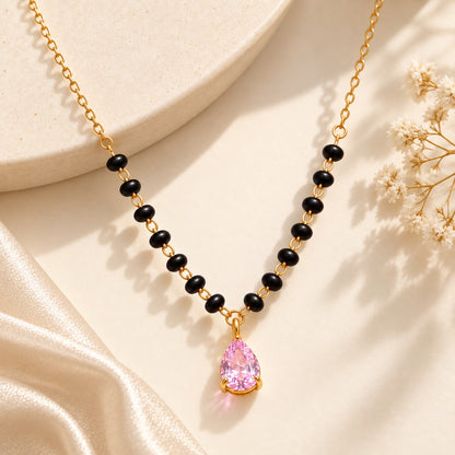 Gulnaar crystal mangalsutra - 18K Gold Plated
