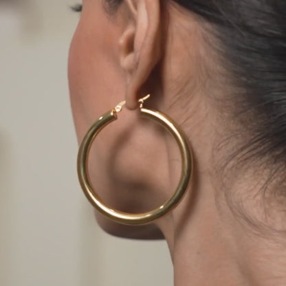 Statement Zella Hoops Earrings (Large) - 18K Gold Plated