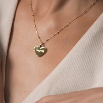 Mom Love Necklace - 18K Gold Plated