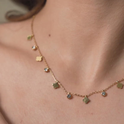Dainty Clover Necklace - 18K Gold Plated