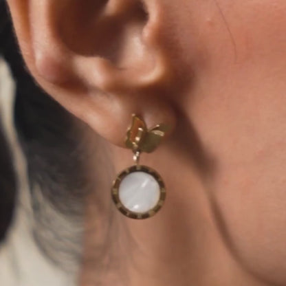 Priceless Butterfly Enamel Earrings - 18K Gold Plated
