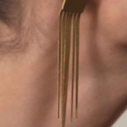 Goldy Bulky Danglers Earrings - 18K Gold Plated