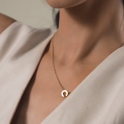 Interlocked Timeless Pendant Necklace - 18K Gold Plated