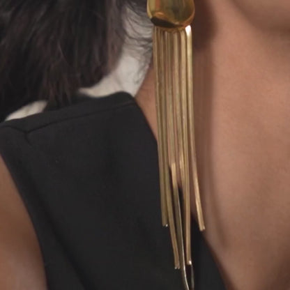 Teardrop danglers earrings - 18K Gold Plated