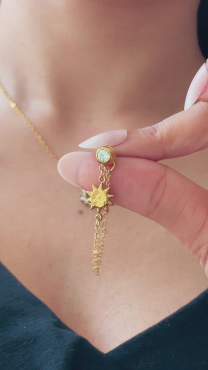 Starlit Chain Drops - 18K Gold Plated