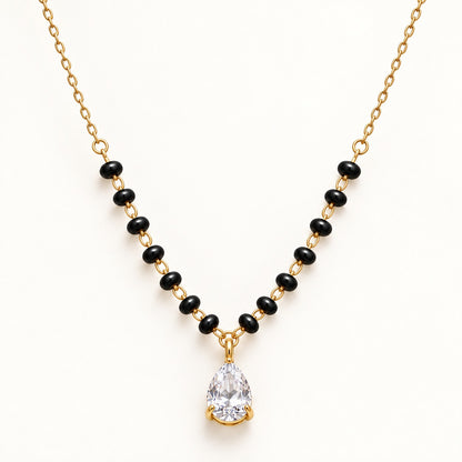 Amara Crystal Mangalsutra - 18K Gold Plated