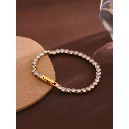 Pino Zirconia Tennis Bracelet - 18K Gold Plated